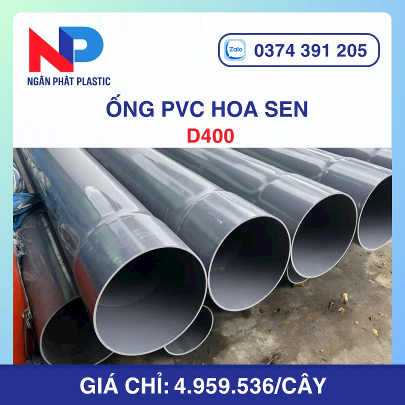 Ống Nhựa PVC D400 Hoa Sen